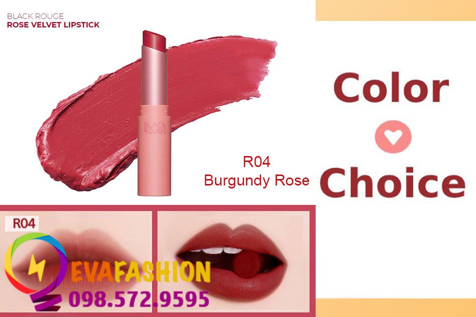 Black Rouge Rose Velvet Lipstick R04
