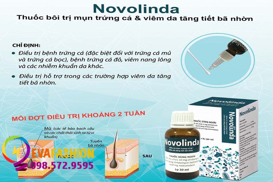 Chỉ định của thuốc trị mụn Novolinda