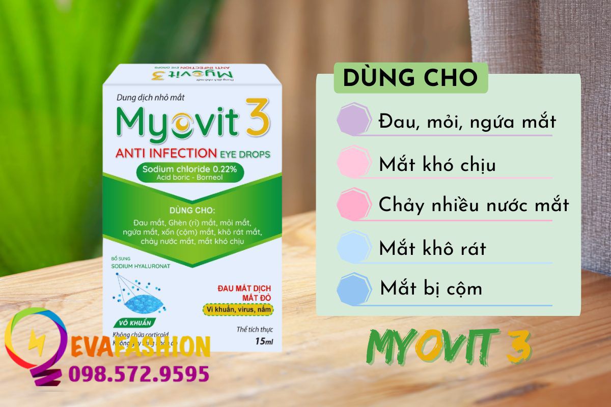 Đối tượng sử dụng Dung dịch nhỏ mắt Myovit 3