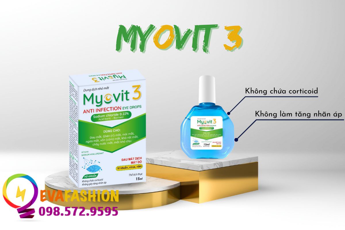 Vì sao nên dùng Dung dịch nhỏ mắt Myovit 3