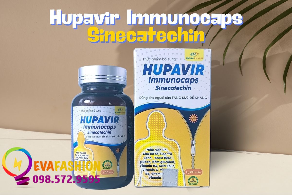 Viên uống Hupavir Immunocaps Sinecatechin - Giải pháp hiệu quả giúp tăng cường miễn dịch cơ thể