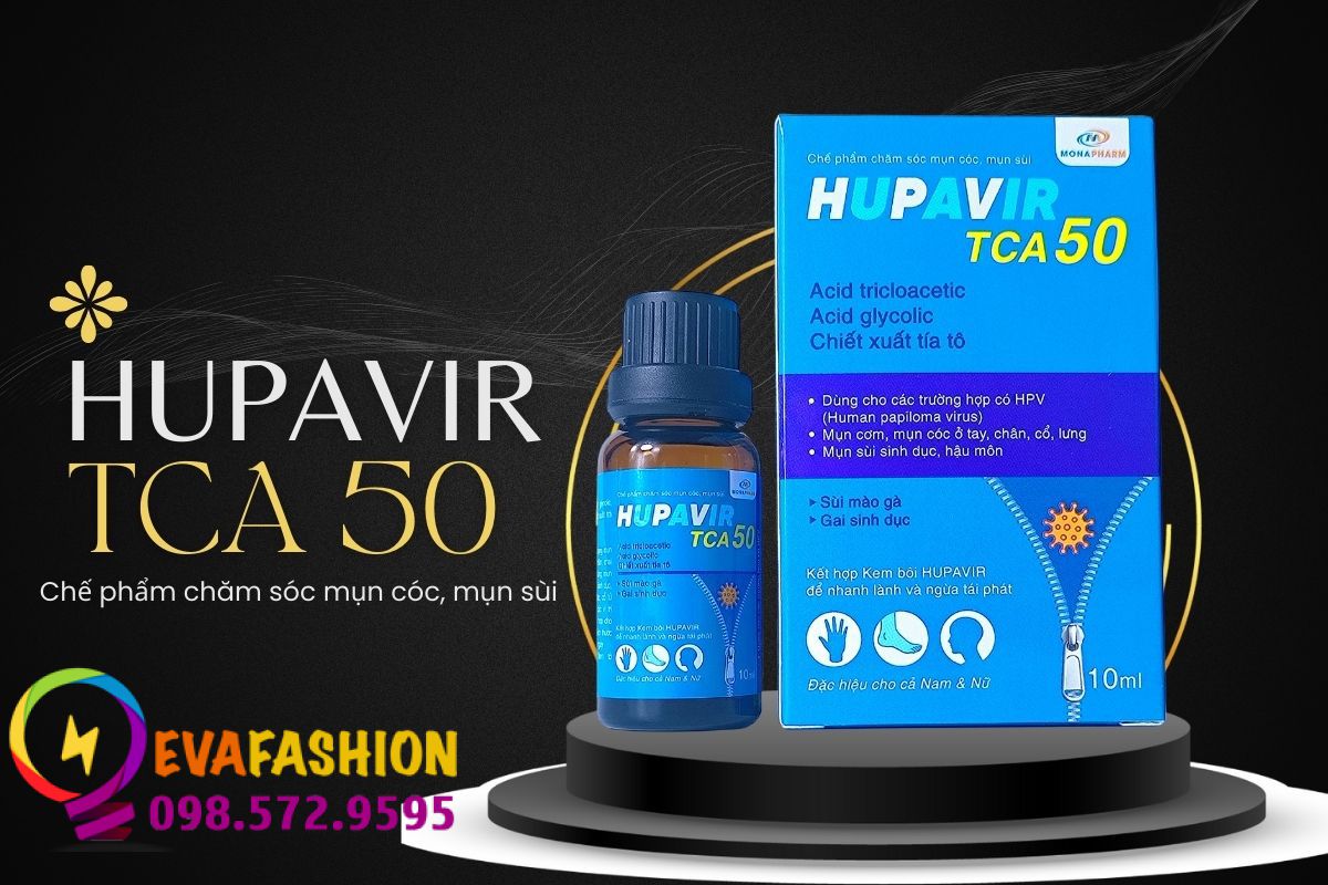 Hupavir TCA 50 - Chế phẩm dành riêng cho người bị mụn cóc, mụn sùiHupavir TCA 50 - Chế phẩm dành riêng cho người bị mụn cóc, mụn sùi